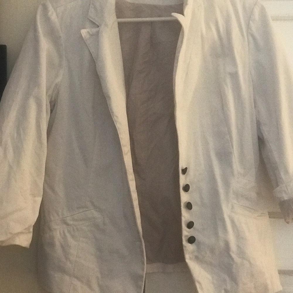 Express Cotton blazer-white-size 10
